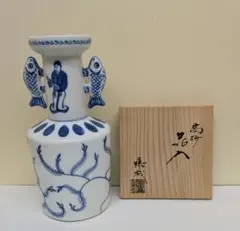清水焼 高砂花生 双魚耳付 共箱付き 花瓶 - メルカリ
