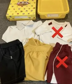 福岡県福岡市　長尾保育園　幼児用服セット　ポロシャツ・ショートパンツ　体操服