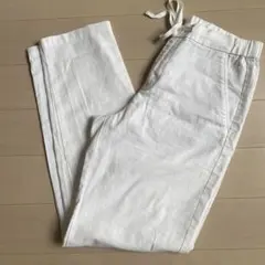 ユニクロ　麻綿　ホワイト　パンツのサムネイル
