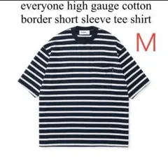 everyone border short sleeve tee M 新品正規品