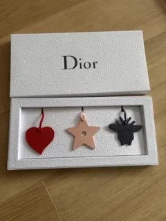 Dior レザー風チャーム 3個セット