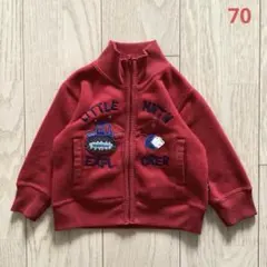 オシュコシュ　ブルドーザー柄　フリース　ジップアップ　70