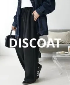 DISCOAT ディスコートとろみイージーパンツ スラックス ワイドパンツ ゴム