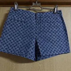幾何学模様 ネイビー ショートパンツ　gap