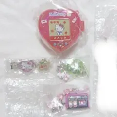 ハローキティ ミニゲーム機風チャーム クローバーストラップ デニムペンポーチ風