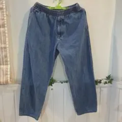 BEAMS HEART イージーパンツ ライトブルー　ウエストゴム