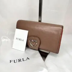FURLA フルラ 2つ折り長財布 ハートベルト レザー ウォレット