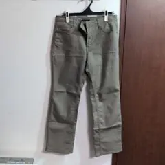 flash カーキ スリムフィット チノパン