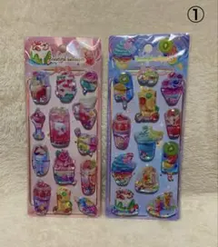 シール　ウォーターインシール　ぷっくりシール　セット　平成　レトロ　デザート