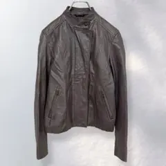 コムサデモード ラム レザージャケット シングルライダース カジュアル《i275