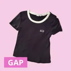 GAP リンガーTシャツ チビT ブラック