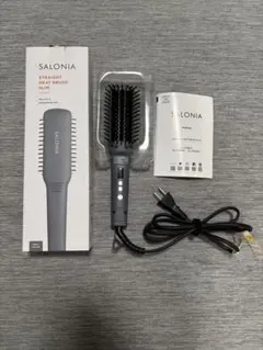 SALONIA ストレートヒートブラシ スリム グレー SL-012GRS