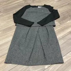 Arnold Palmerひざ丈ワンピース ブラック・グレー 長袖