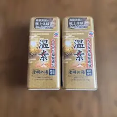 新品　アース製薬 温素 澄明の湯 600g 2本セット　入浴剤　ひのき風呂の香りのサムネイル