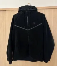 美品【NIKE】ナイキ ボア テックフリース フルジップパーカー黒　XL