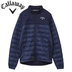 【美品】Callaway ゴルフ 中綿入りスターストレッチブルゾン ネイビー