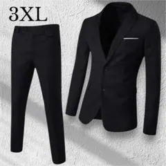 メンズ　スーツ セットアップ 3XL 黒 2P ビジネス・結婚式