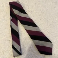 Finest Fabrics ウール100% パープル ネクタイ