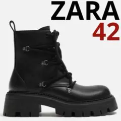 ZARA ザラ ボリュームレースアップブーツ 42