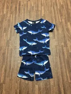 H&M クジラ柄 セットアップ パジャマ ルームウェア