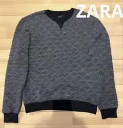 ZARA MAN ネイビー ストライプ トレーナー　Ｍサイズ
