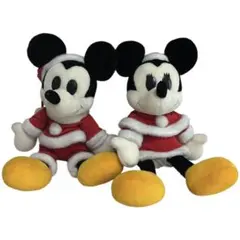 Disney ディズニー ミッキー ミニー クリスマス ぬいぐるみ レトロのサムネイル
