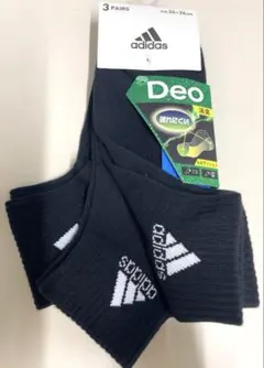 厚地　新品未使用品☆アディダスソックス3足セット　ブラック　242526cm