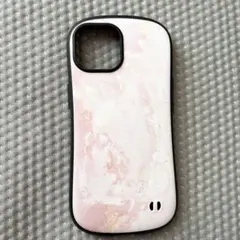 ①iFace iPhoneケース 大理石柄 ピンク iPhone15のサムネイル