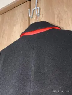 PAUL SMITH ブラック ウール ピーコート