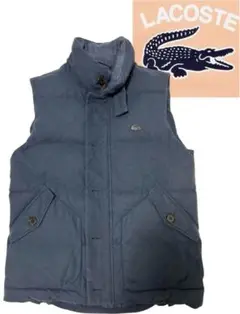 美品 LACOSTE ダウンベスト M フェザー ワンポイント デザイナー