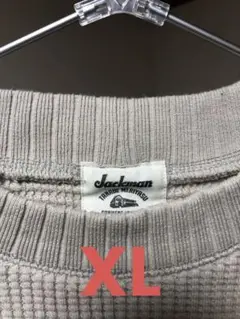 Jackman 【XL】ワッフル　ミッドネック　ベージュ