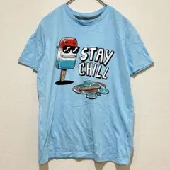 オールドネイビー Tシャツ クルーネック 半袖 プリント L 水 綿混 通学のサムネイル