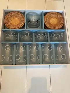 グラスセット フロスト加工 円形模様