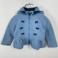 訳有familiar ファミリア ティアードパーカー トレーナー 裏起毛 110