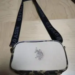 U.S. POLO ASSN　ショルダーポーチ　ポシェット　ホワイト&迷彩