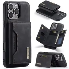 DG.MING iPhone17用ケース 手帳型 ブラック