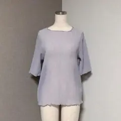 ローリーズファーム メローフリル シアー ブラウス グレー