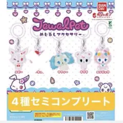 サンリオ　ジュエルペット　めじるしアクセサリー　4種セミコンプリート　ガチャ
