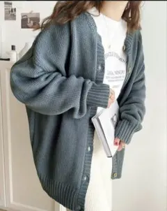 クラシカルエルフ　2way 人気上位 ブルーニットカーディガン