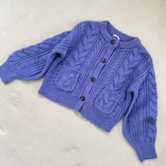 新品！【GU】ショート丈カーディガン ◾︎ ジーユー紫S