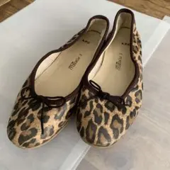 E.PORSELLI×APC ポルセリアーペーセー 別注レオパードバレエシューズ