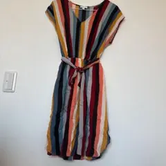 C ［S］ストライプ ワンピース カラフル