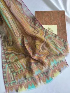 極美品 ETRO エトロ シルクストール ペイズリー 大判スカーフ - メルカリ