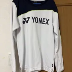 YONEX 長袖テニスウェア ホワイト/ネイビー