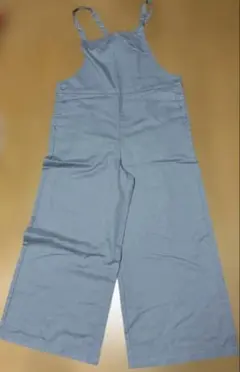 グレー ワイドレッグオーバーオール　グローバルワーク【美品】