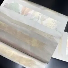 9-285 名古屋帯 九寸 美品 正絹 着物 名古屋仕立て