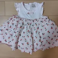 【Petitmain】さくらんぼ柄ロンパース