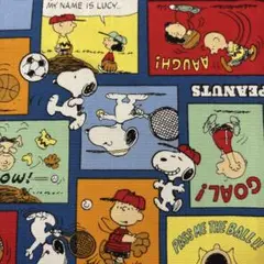 約縦48×100㎝　SNOOPY オックス　生地　はぎれ