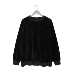 COMOLI VELOURS JERSEY PULLOVER
