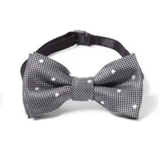 MHAstyle グレー ドット柄 ボウタイ 30288-b
